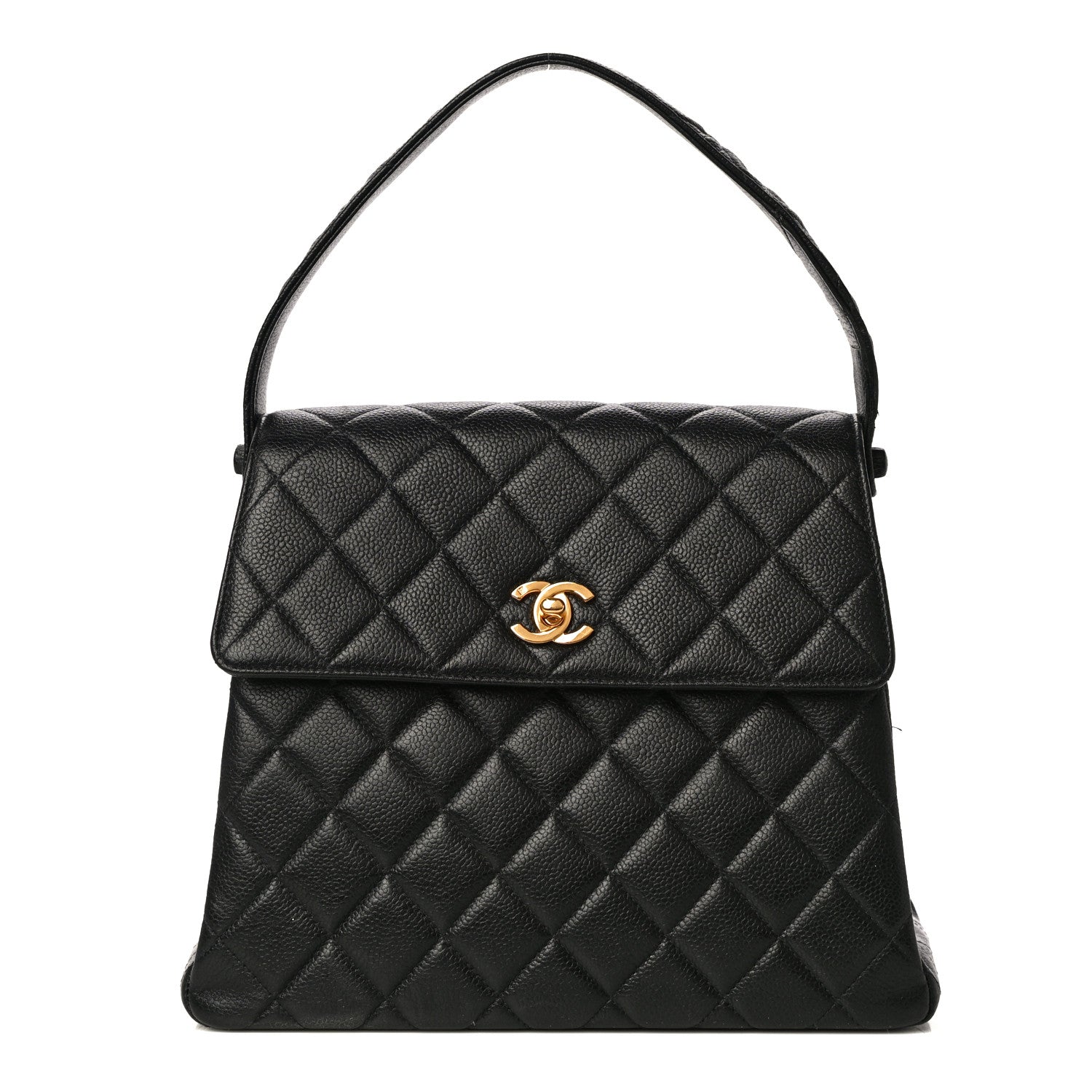 Chanel Caviar Quilted Jumbo Kelly Flap Black 1 of 12