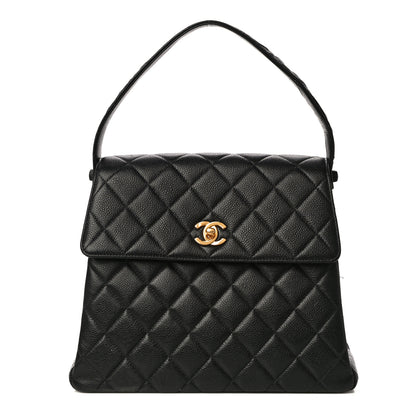 Chanel Caviar Quilted Jumbo Kelly Flap Black 1 of 12