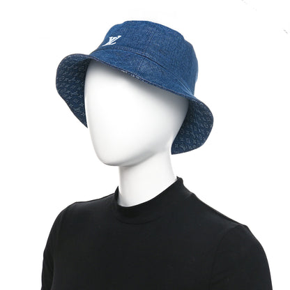 Louis Vuitton Monogram Denim Reversible Everyday Bucket Hat M Blue 11 of 17