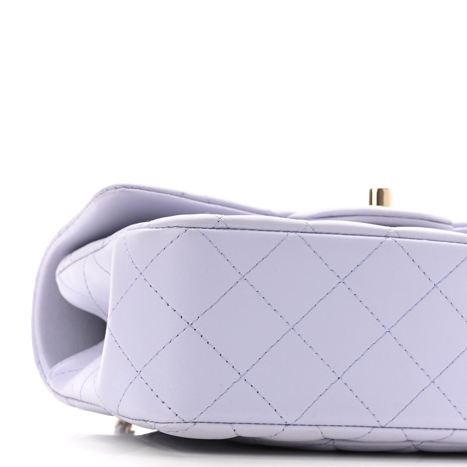 Chanel Lambskin Quilted Mini Top Handle Rectangular Flap Light Purple 9 of 11