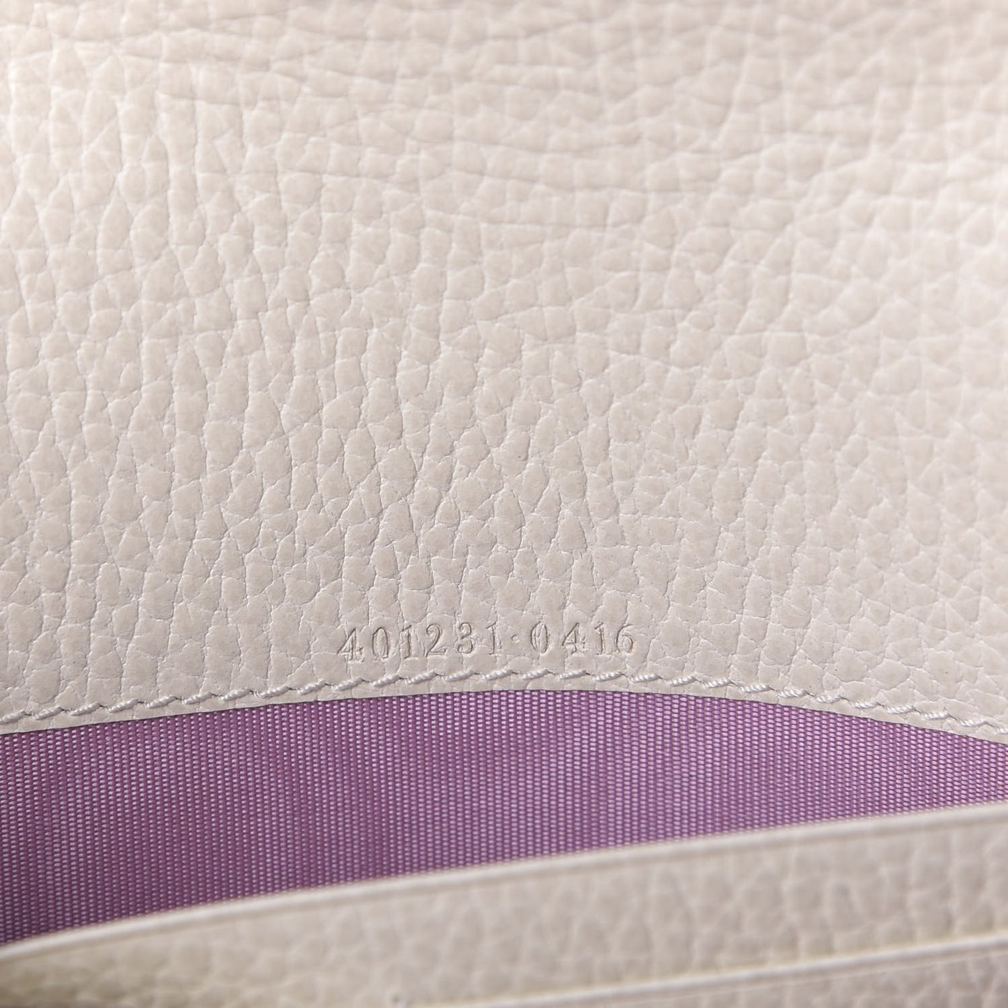 Dollar Calfskin Mini Dionysus Chain Wallet Mystic White