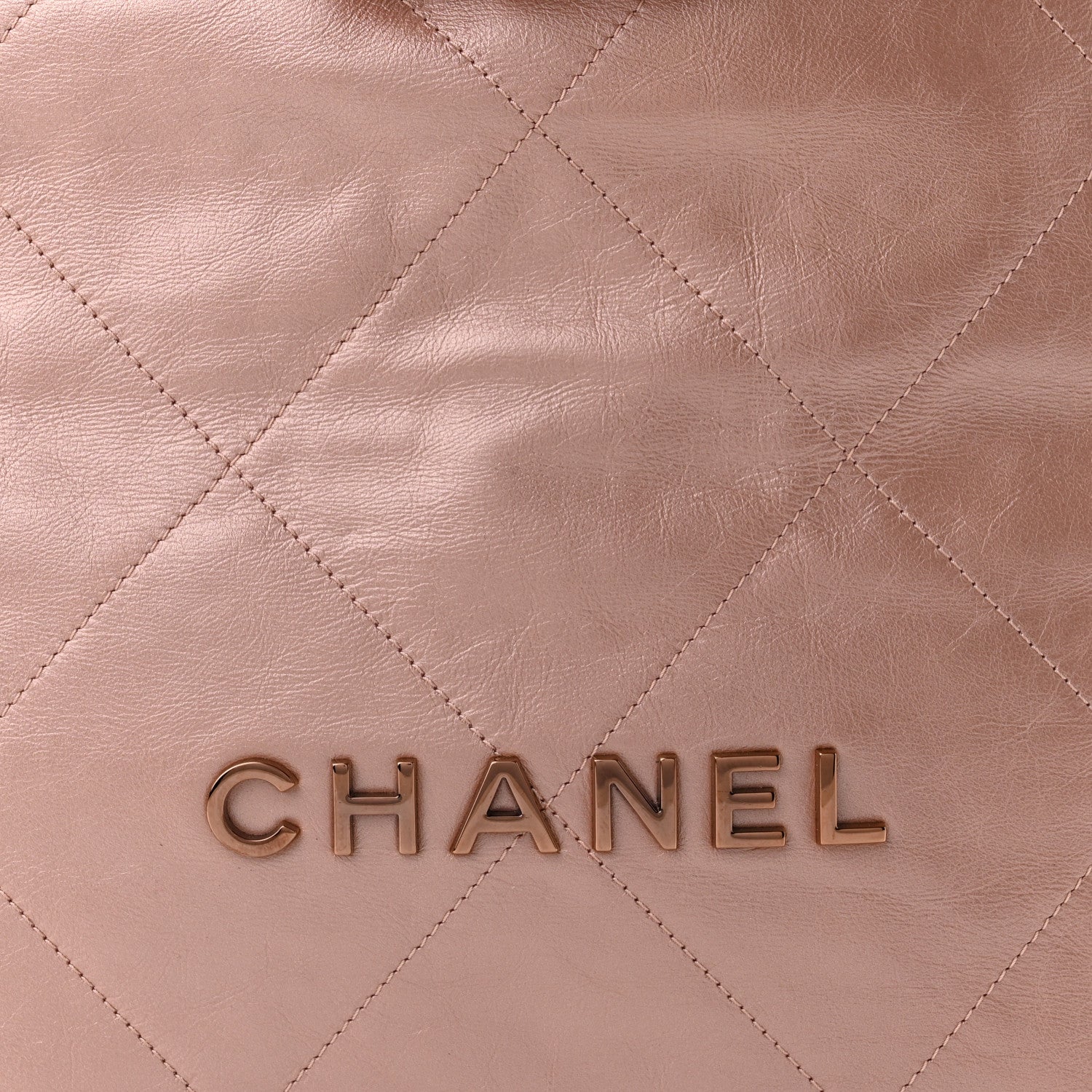 Chanel Metallic Calfskin Quilted Small Chanel 22 Pink 9 of 11