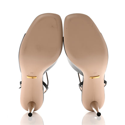 Gucci Malaga Kid Blondie 85mm Slingback Sandals 39 Black 5 of 10