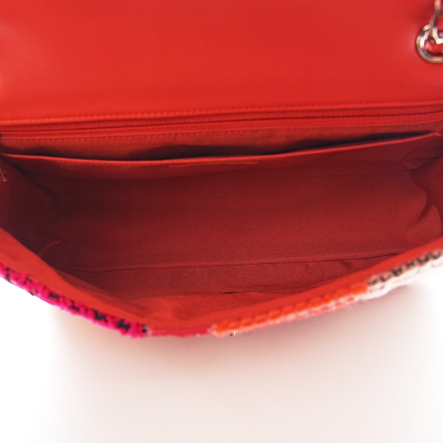 Tweed Patchwork Jumbo Single Flap Pink