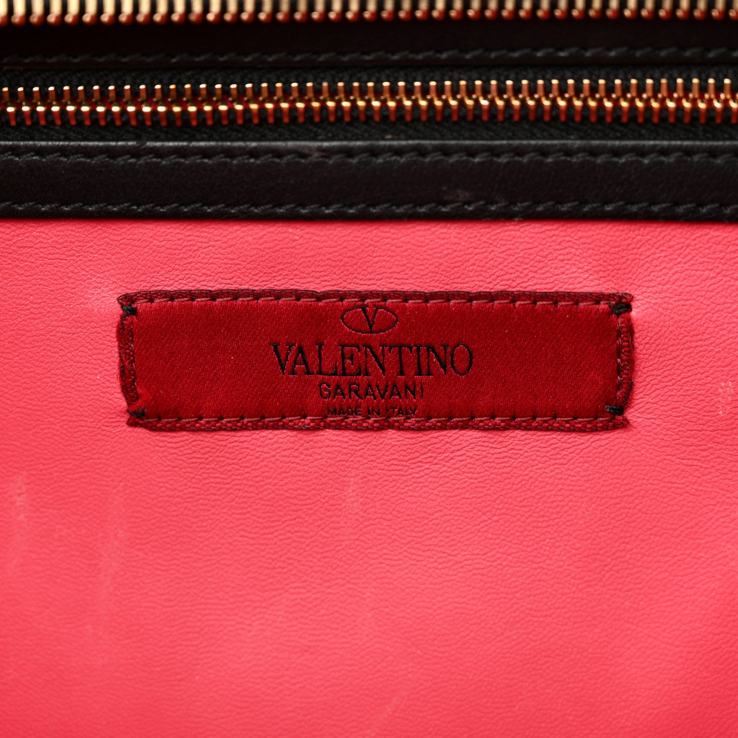 Valentino Garavani Calfskin Carmen Medium Tote Black Deep Rose 7 of 22