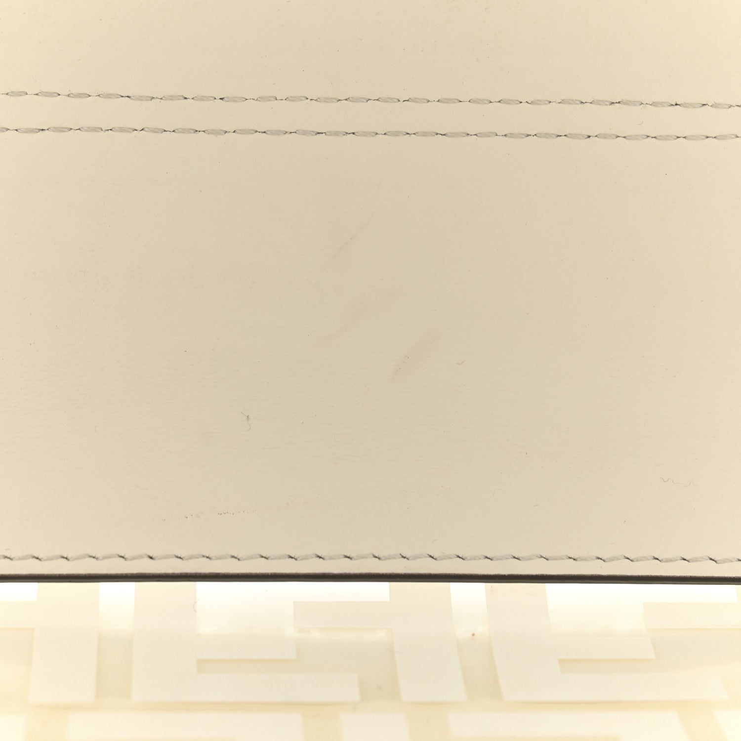 Fendi TPU FF Vitello Century Plexiglass Small Runaway Shopper Tote White 12 of 16