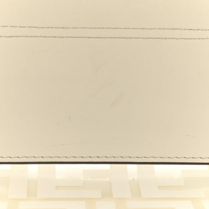 Fendi TPU FF Vitello Century Plexiglass Small Runaway Shopper Tote White 12 of 16