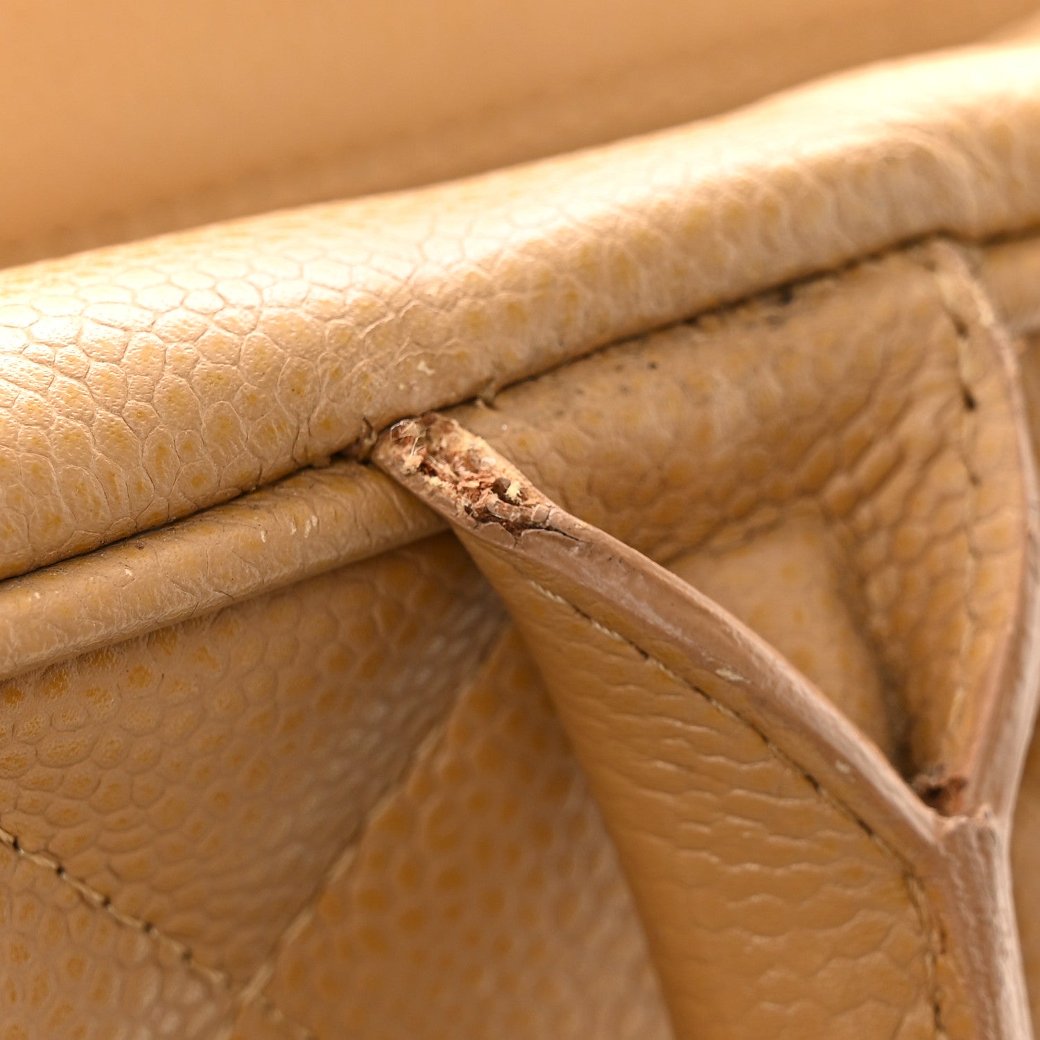 Chanel Caviar Quilted Large Bowler Bag Beige 15 of 21