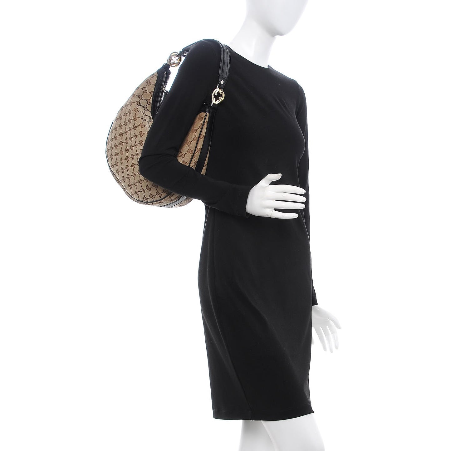 Monogram Medium GG Twins Hobo Black