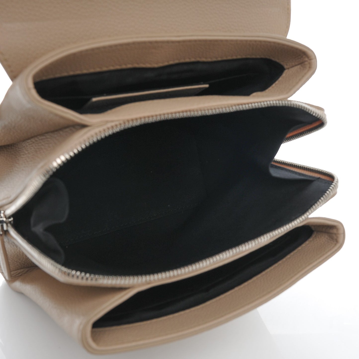 Grained Calfskin Le Dix Mini Soft Cartable Beige Seigle
