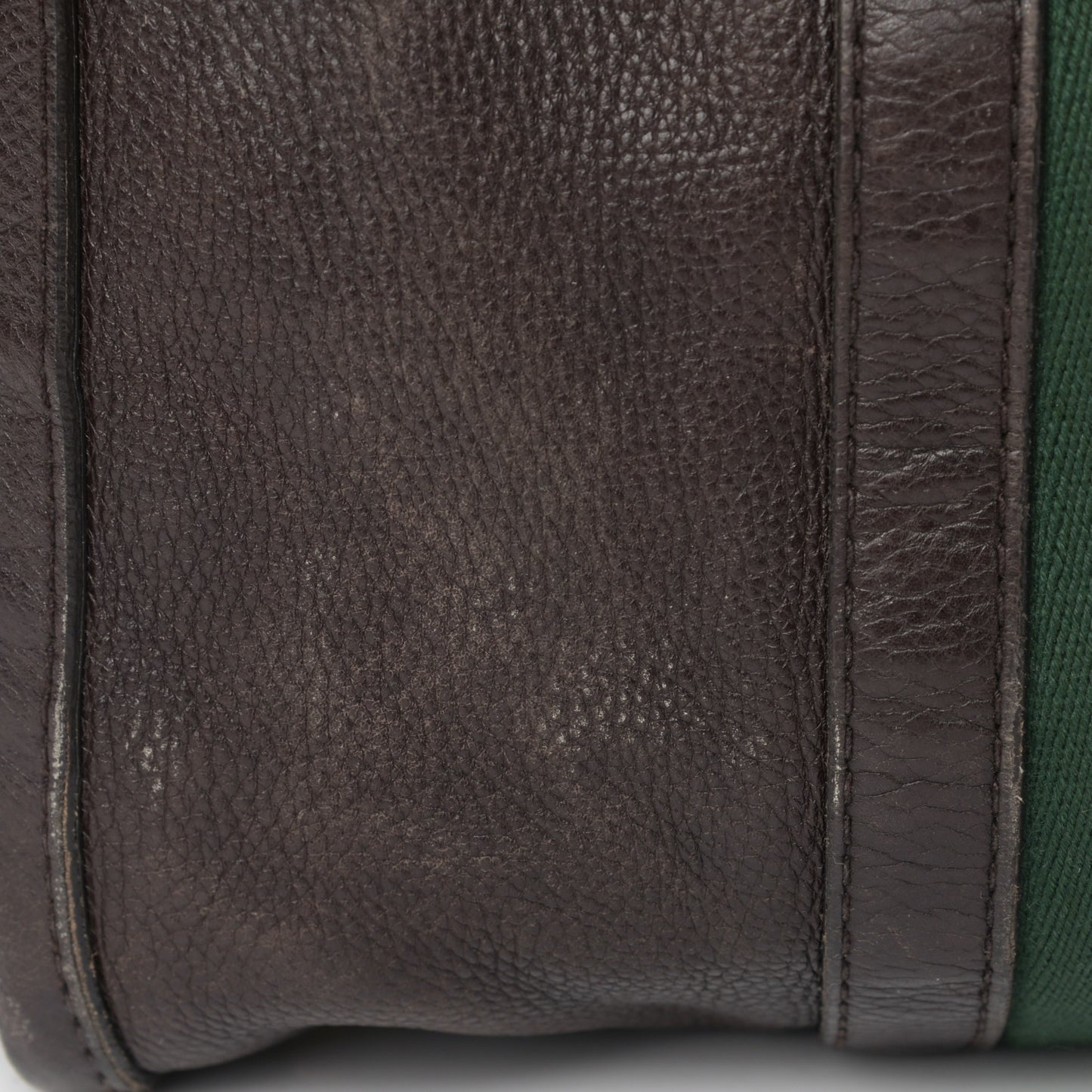 Calfskin Vintage Web Medium Boston Dark Brown