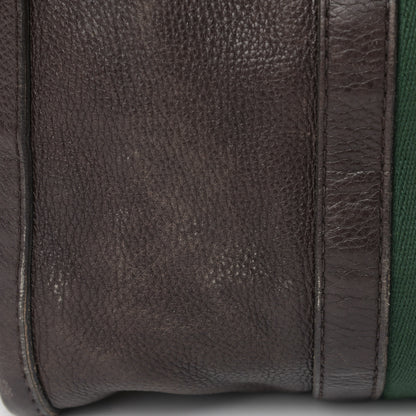 Gucci Calfskin Vintage Web Medium Boston Dark Brown 18 of 21
