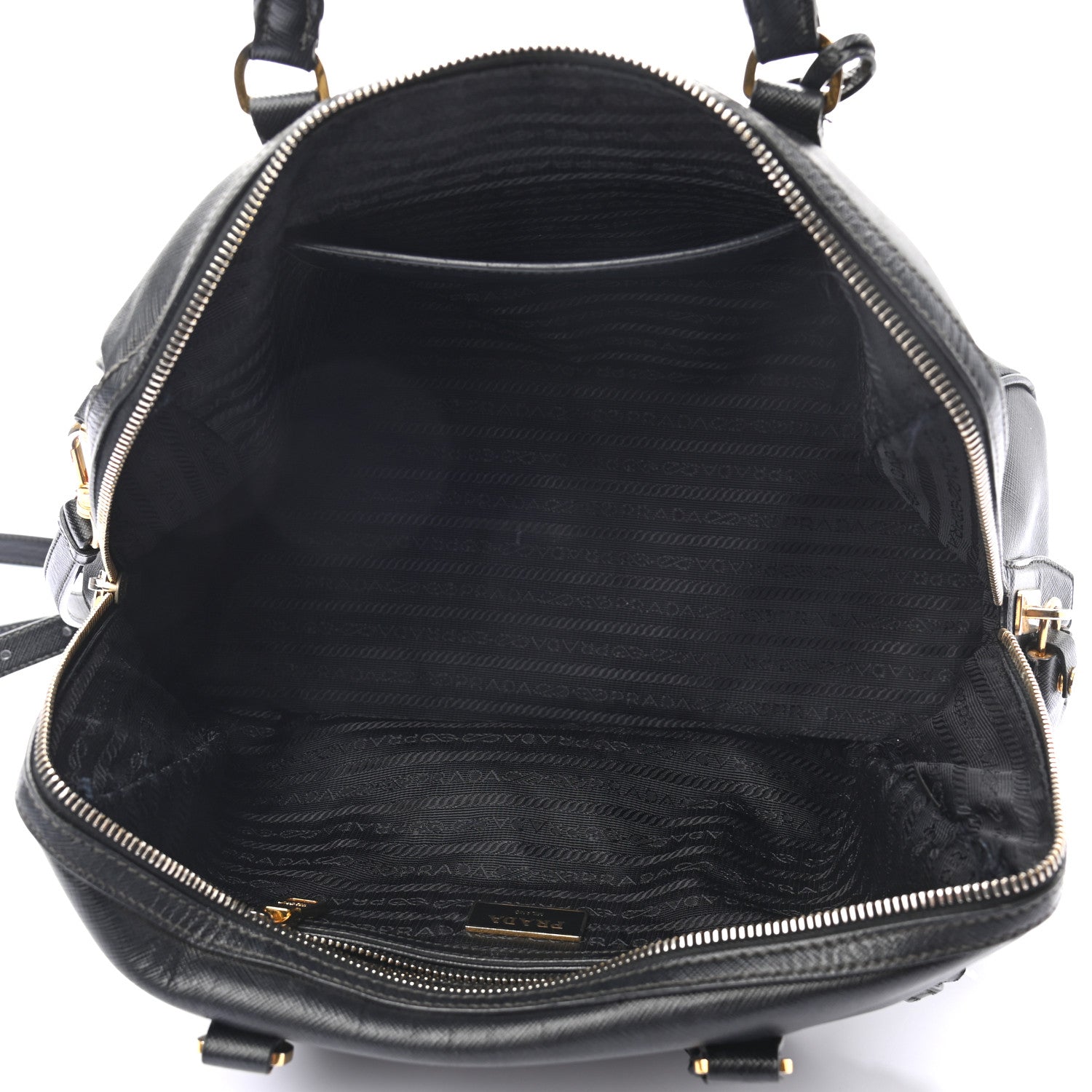 Prada Saffiano Lux Bowler Black 5 of 12