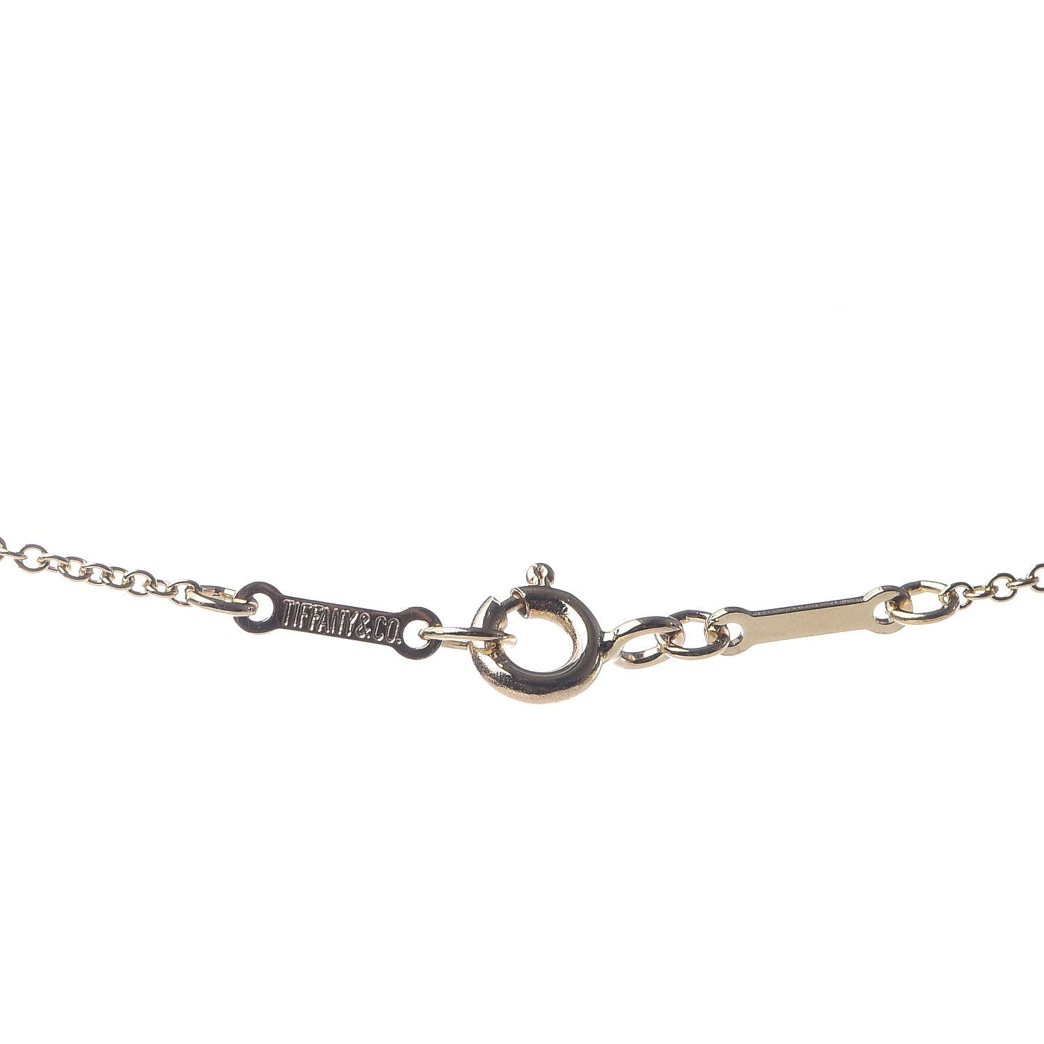Tiffany 18K Yellow Gold Quartz Elsa Peretti Eternal Circle Pendant Necklace 6 of 6