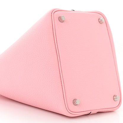 Hermes Taurillon Clemence Picotin Lock 18 PM Rose Sakura 9 of 11