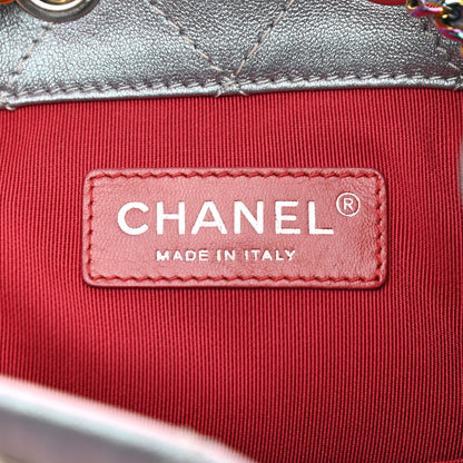 Chanel Iridescent Lambskin Calfskin Small Quilted Gabrielle Backpack Light Purple 6 of 10