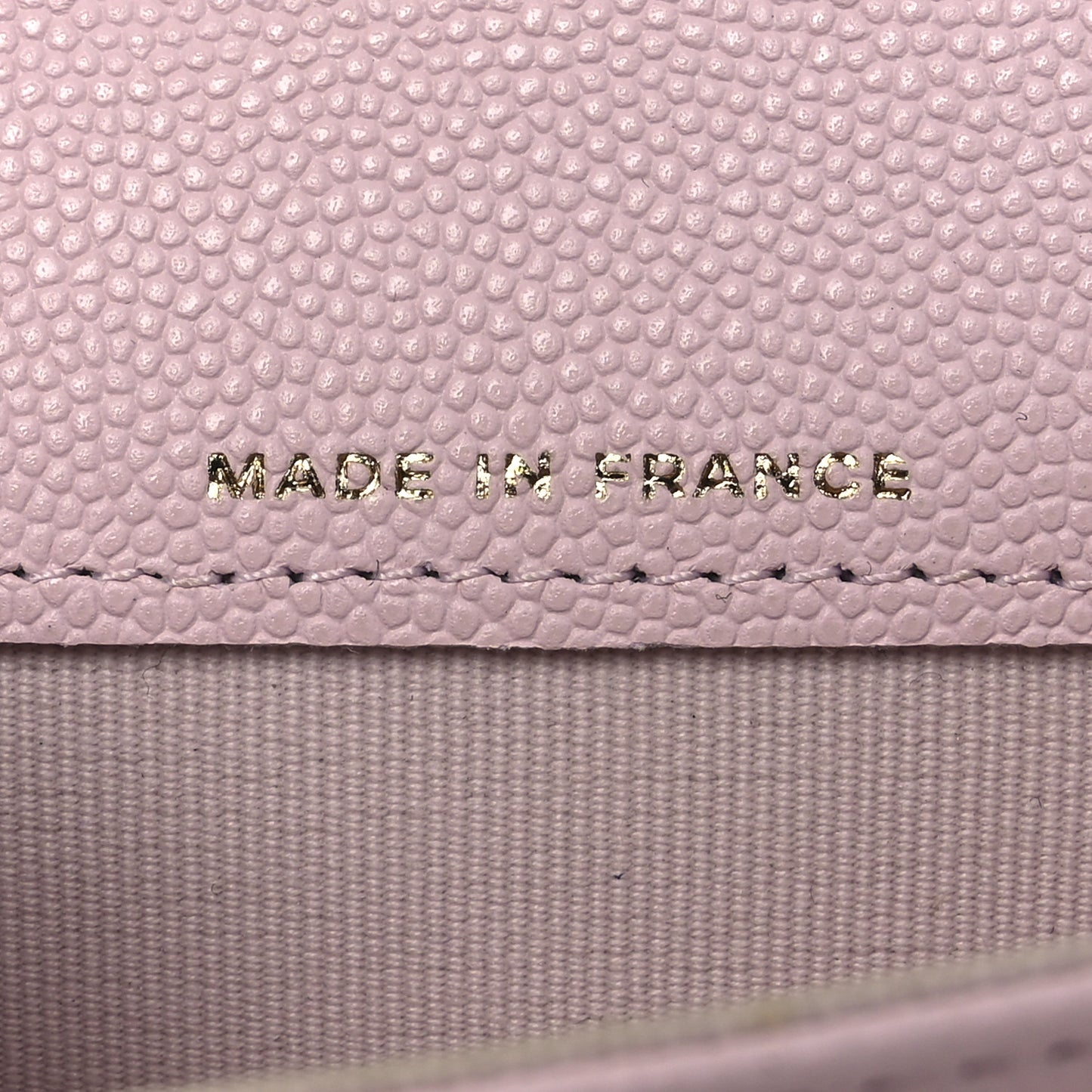 Caviar Quilted Flap Card Holder Wallet Light Pink