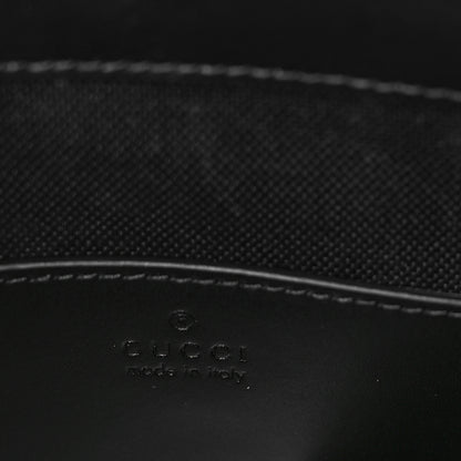 Gucci GG Supreme Monogram Web Small Flat Messenger Bag Black Grey 6 of 8