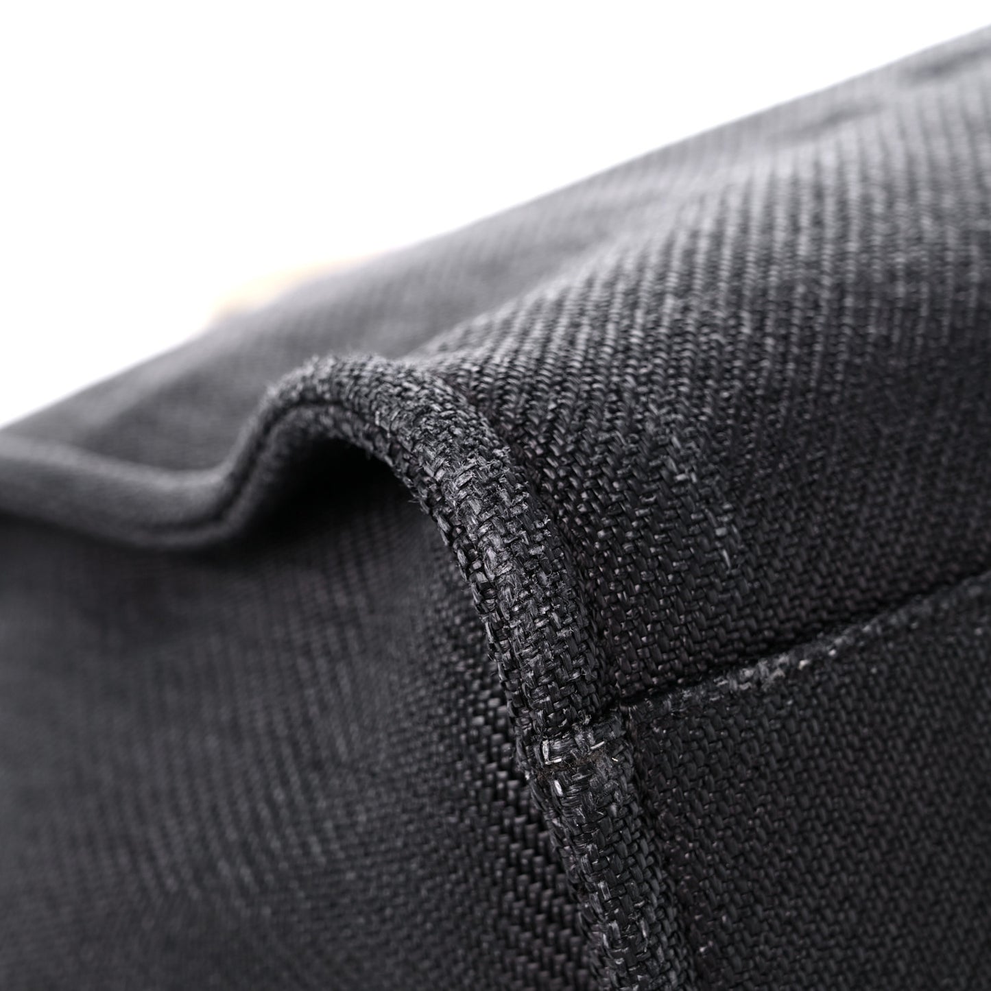 Canvas Large Deauville Tote Black White