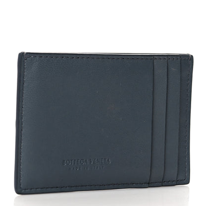 Bottega Veneta Nappa Maxi Intrecciato Card Holder Blue 3 of 7