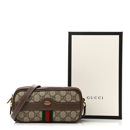 Gucci GG Supreme Monogram Web Mini Ophidia GG Bag Brown 13 of 13