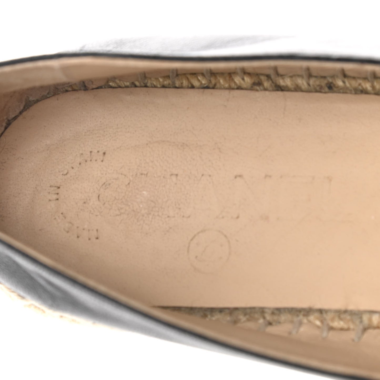 Lambskin CC Espadrilles 35 Black