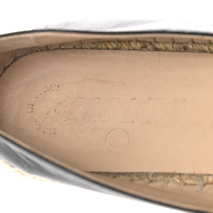 Chanel Lambskin CC Espadrilles 35 Black 8 of 10