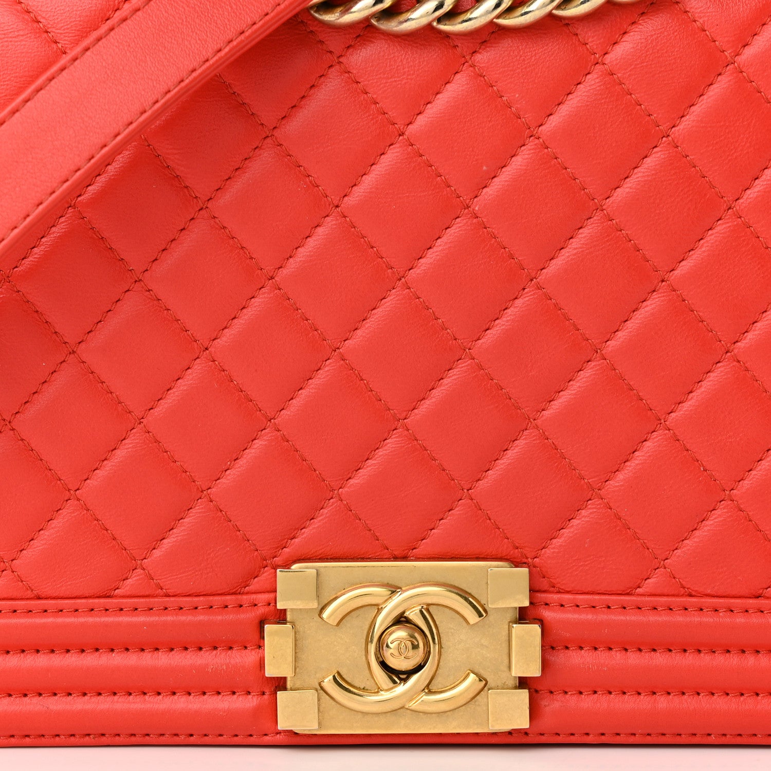Chanel Calfskin Quilted New Medium Boy Flap Red 8 of 13