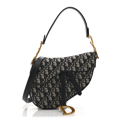 Christian Dior Oblique Saddle Bag Blue 1 of 10
