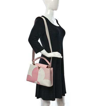 Louis Vuitton Taurillon Monogram Flower Capucines BB Pink Creme 2 of 8