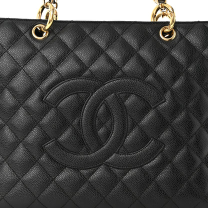Chanel Caviar Quilted Grand Shopping Tote GST Black 8 of 10