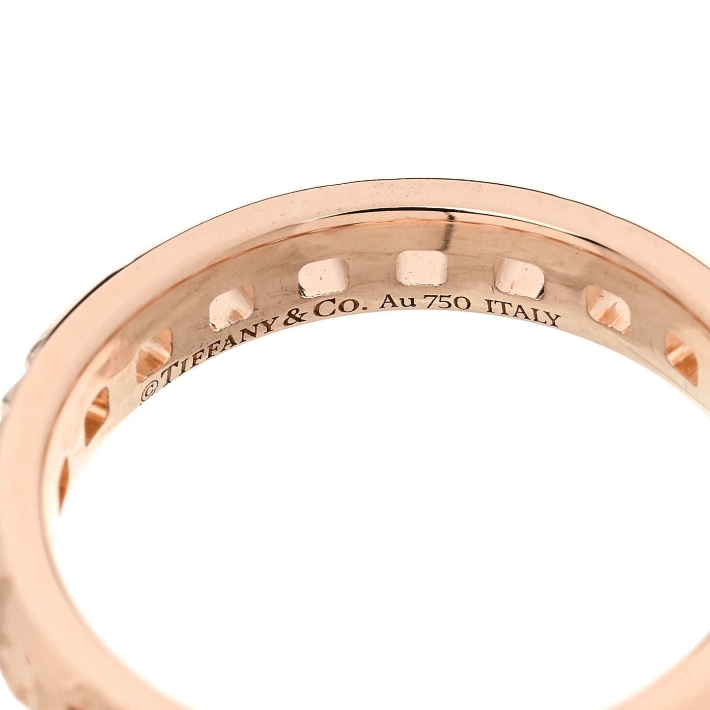 18K Rose Gold Narrow T True Ring 48 4.5