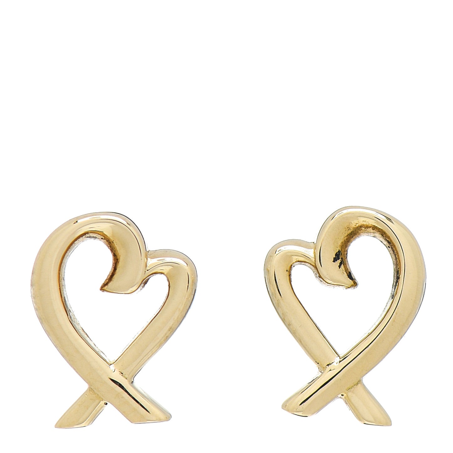 18K Yellow Gold Mini Paloma Picasso Loving Heart Earrings