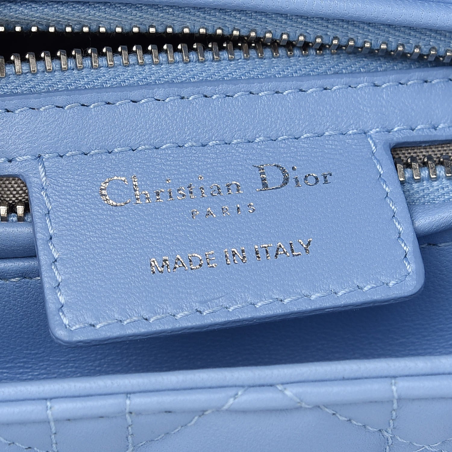 Christian Dior Lambskin Cannage Medium Lady Dior Light Blue 5 of 9