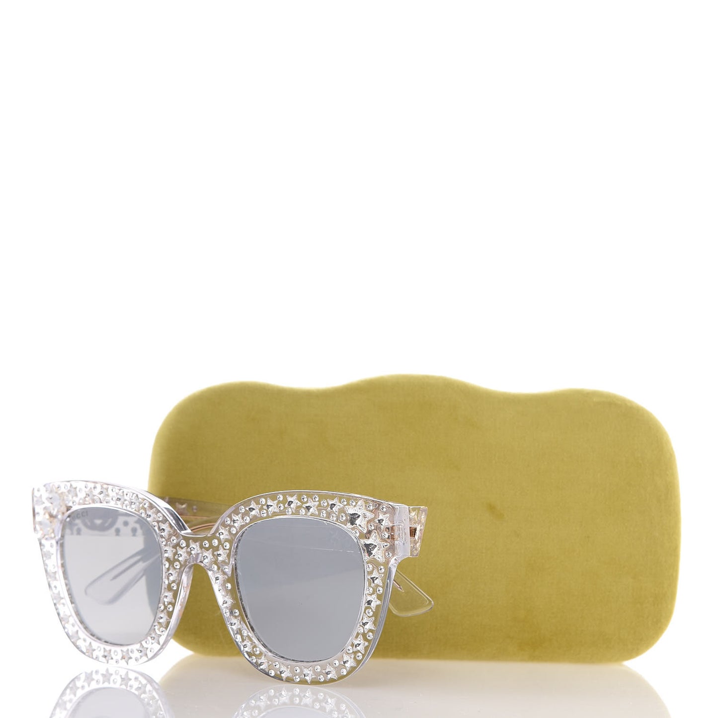 Acetate Crystal Oversize Mirrored Star Sunglasses GG0116S