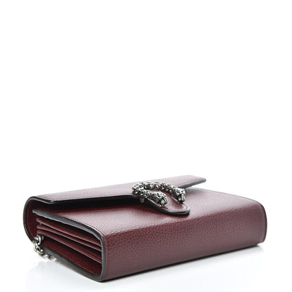 Gucci Dollar Calfskin Crystal Mini Dionysus Chain Wallet Vintage Bordeaux 3 of 11