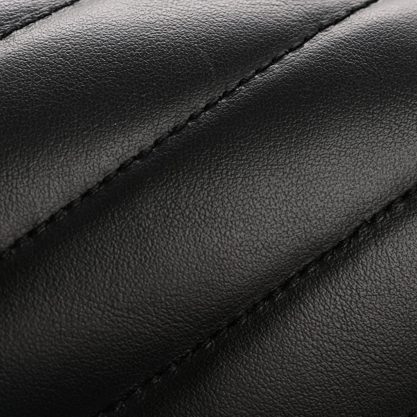 Calfskin Y Quilted Monogram Medium Loulou Chain Satchel Black