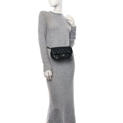 Chanel Calfskin Quilted CC Uniform Flap Belt Bag Black 2 of 9