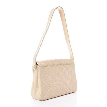 Chanel Lambskin Quilted Small Single Flap Beige Clair 3 of 15