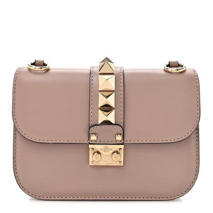 Valentino Garavani Vitello Small Glam Lock Rockstud Flap Poudre 1 of 14