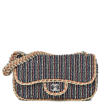 Chanel Tweed Woven Single Flap Brown Multicolor 1 of 10