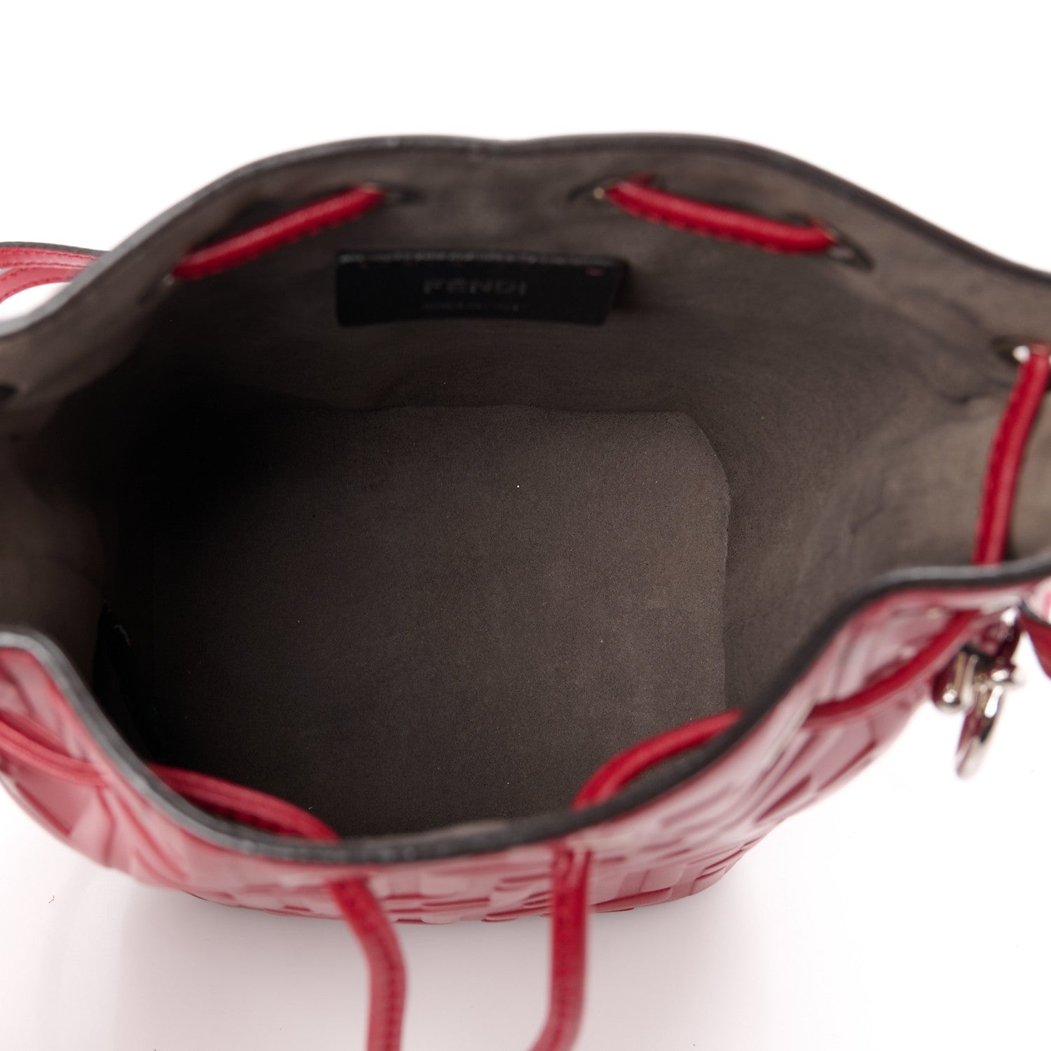 Fendi Vitello Liberty F is Fendi FF 1974 Embossed Mini Mon Tresor Bucket Bag Fragola 5 of 12