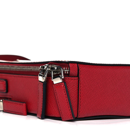 Prada Saffiano Travel Brique Crossbody Messenger Bag Fuoco 8 of 9
