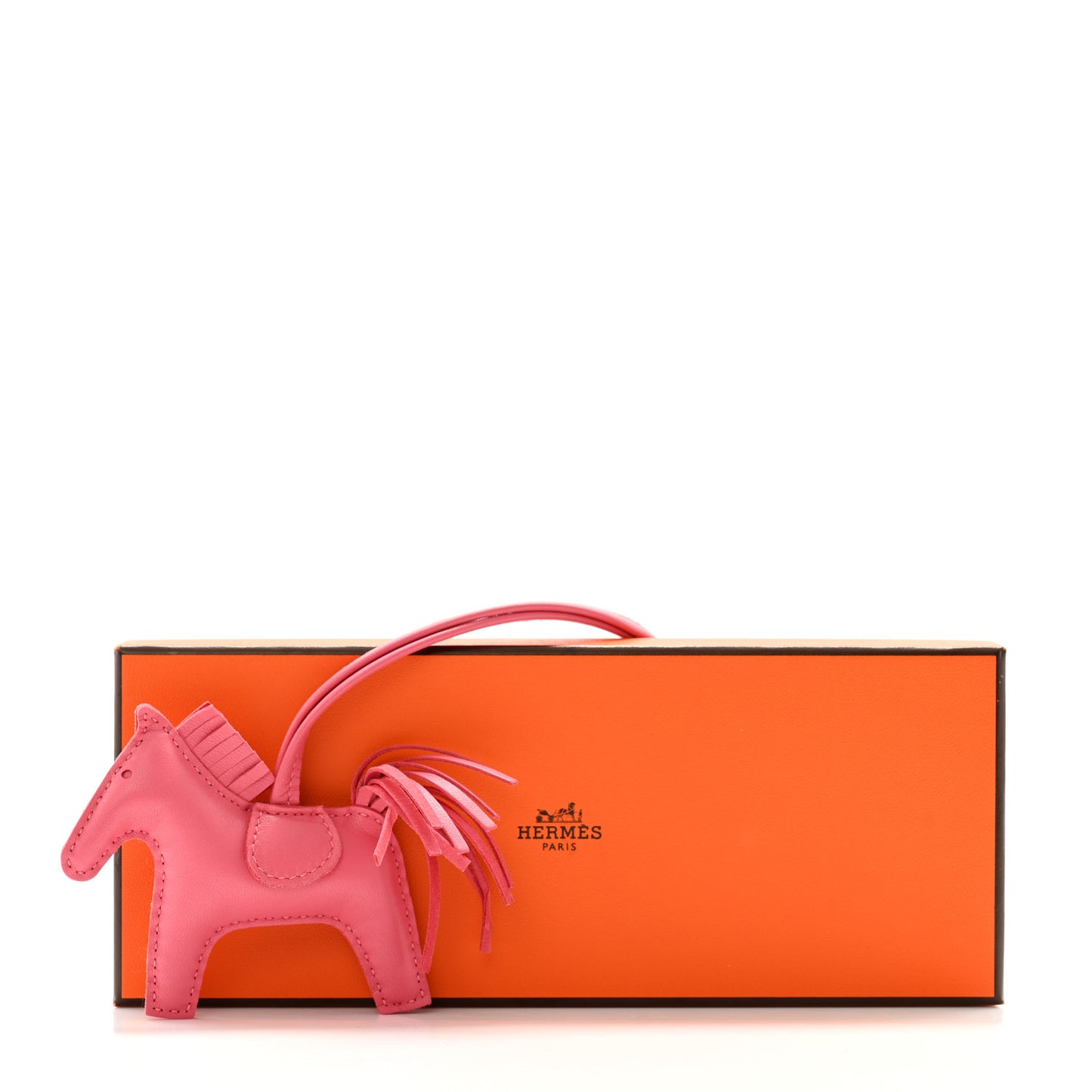 Milo Lambskin Grigri Rodeo Horse Bag Charm PM Rose Azalee
