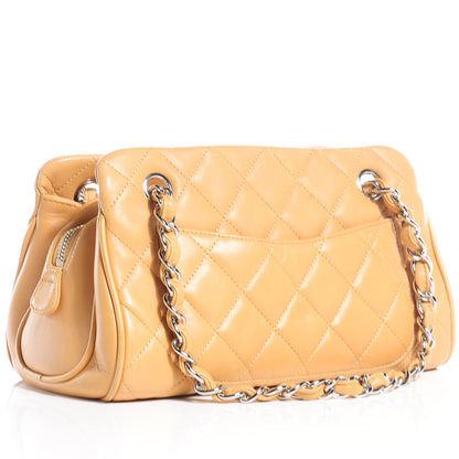 Chanel Lambskin Quilted Shopping Tote Beige 3 of 7