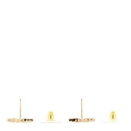 Chanel Metal Crystal CC Star Drop Earrings Gold 3 of 4