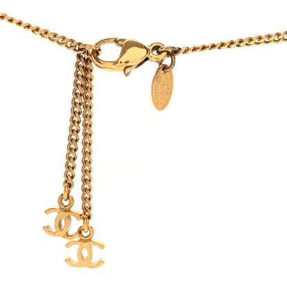 Chanel Resin CC Pendant Necklace Gold 4 of 4