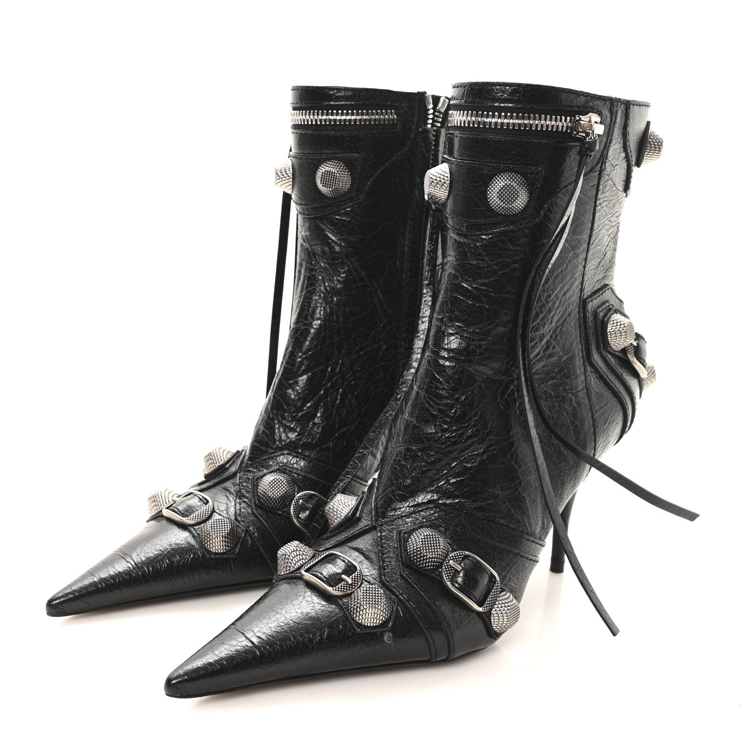 Balenciaga Agneau Arena Cagole 70mm Ankle Boots 35 Black 4 of 9