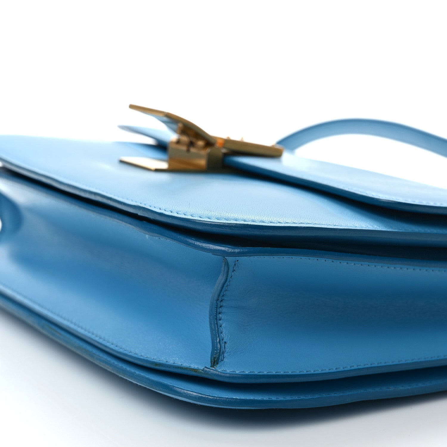 Celine Box Calfskin Medium Classic Box Flap Bag Blue 8 of 11