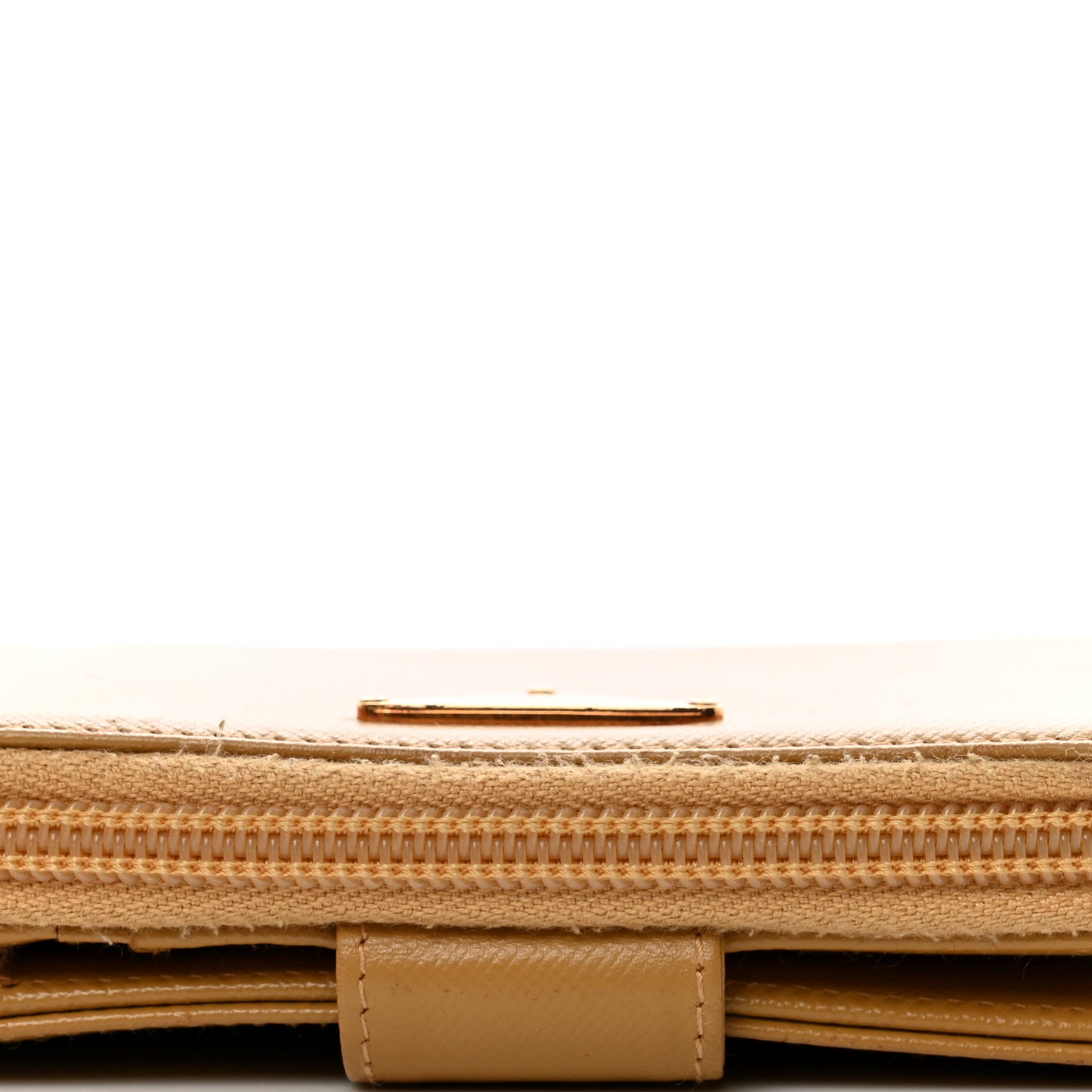 Saffiano Triangle Compact Zip Around Wallet Miele